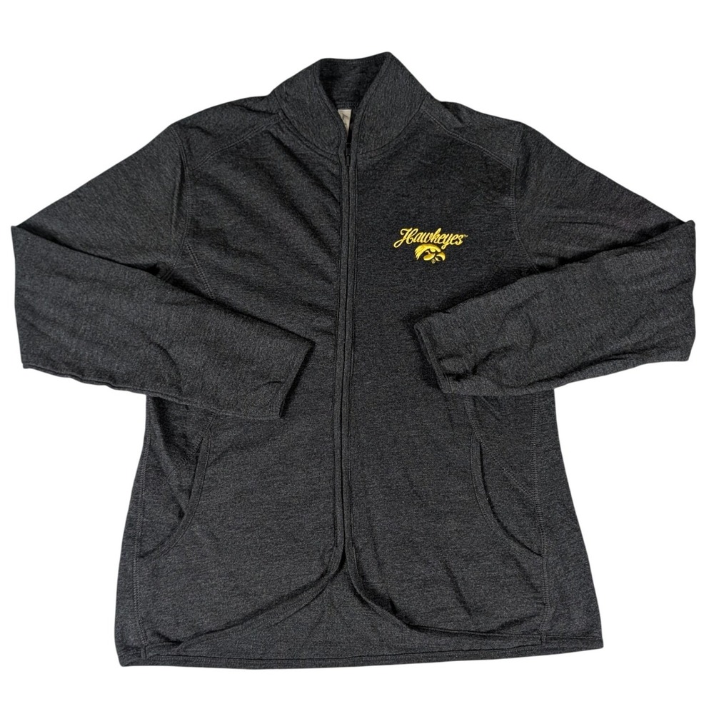Ouray Iowa Hawkeyes Full Zip Jacket Charcoal Heather NCAA Sportswear Womens L